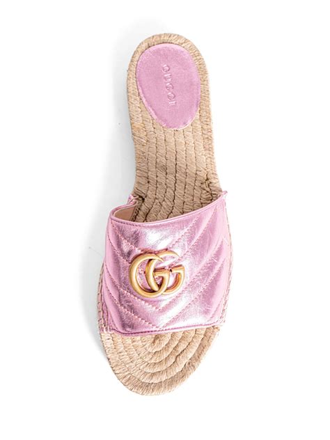 fale gucci slides|authenticate Gucci marmont raffia slides.